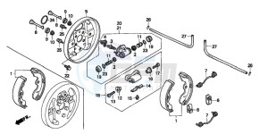 TRX300FW FOURTRAX 300 4X4 drawing FRONT BRAKE PANEL