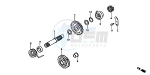 CR250R drawing KICK STARTER SPINDLE