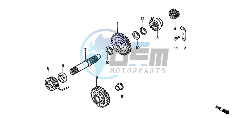 KICK STARTER SPINDLE