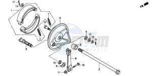 CB250P drawing REAR BRAKE PANEL