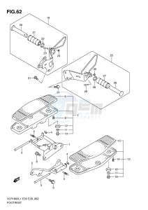 VLR1800 (E3-E28) drawing FOOTREST (VLR1800L1 E28)