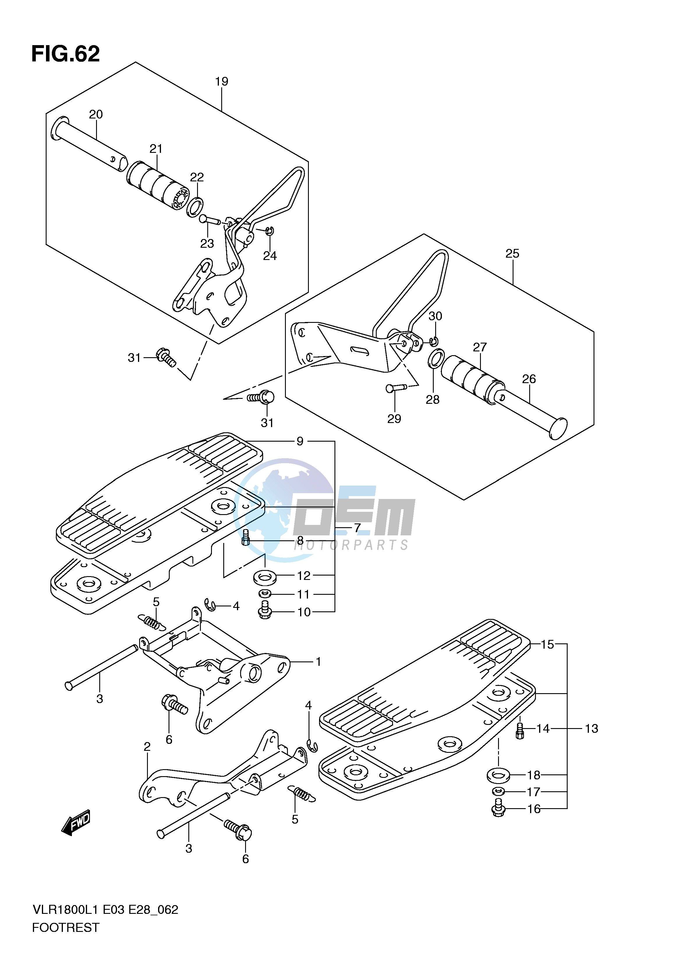 FOOTREST (VLR1800L1 E28)