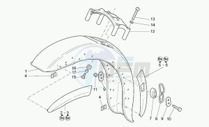 California 1100 Stone Special Sport drawing Front mudguard