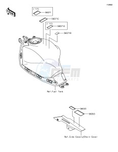 NINJA 650 EX650KJFA XX (EU ME A(FRICA) drawing Labels