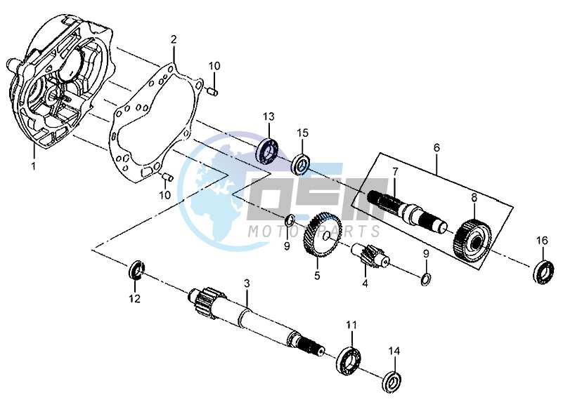 CRANKCASE - DRIVE SHAFT