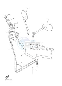 XJR1300C XJR 1300 (2PN1) drawing STEERING HANDLE & CABLE