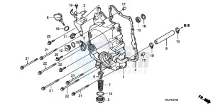 FES125B drawing RIGHT CRANKCASE COVER