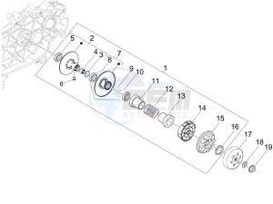 GTS 250 ie Super USA drawing Driven pulley