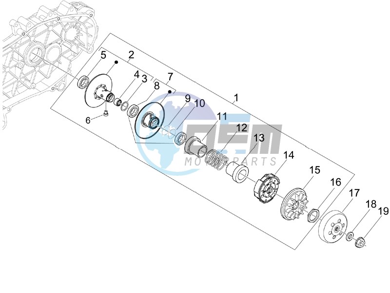 Driven pulley