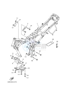 YBR125EGS (43B9) drawing FRAME