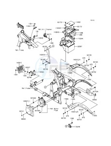 VULCAN 900 CLASSIC VN900BFF GB XX (EU ME A(FRICA) drawing Frame Fittings