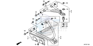 TRX420FPAD TRX420 Europe Direct - (ED) drawing FRONT ARM