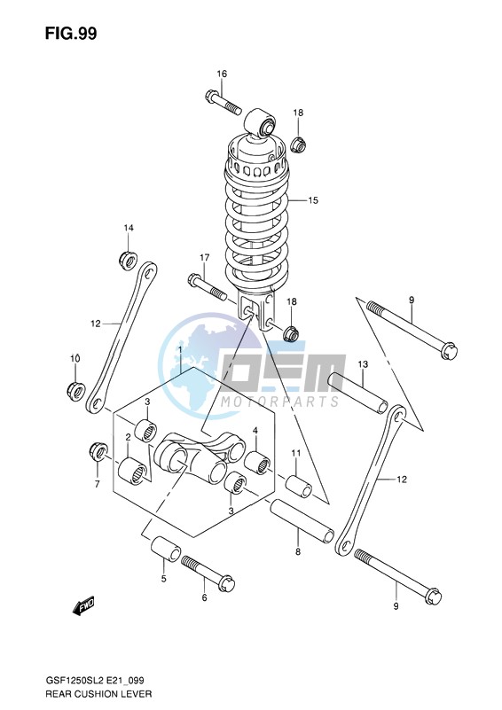 REAR CUSHION LEVER