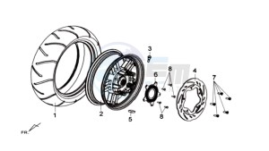 MAXSYM 600 I ABS EXECUTIVE SPORT L6 drawing REAR WHEEL