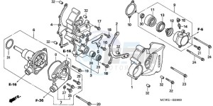 VFR800A9 France - (F / ABS CMF MME TWO) drawing WATER PUMP