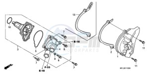 CBR1000RAA UK - (E / ABS HRC MKH) drawing WATER PUMP