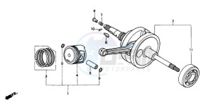 NSS250 JAZZ drawing CRANKSHAFT/PISTON (NSS2501/NSS250A)