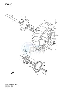 GSF1200 (E2) Bandit drawing REAR WHEEL (GSF1200K6 SK6)