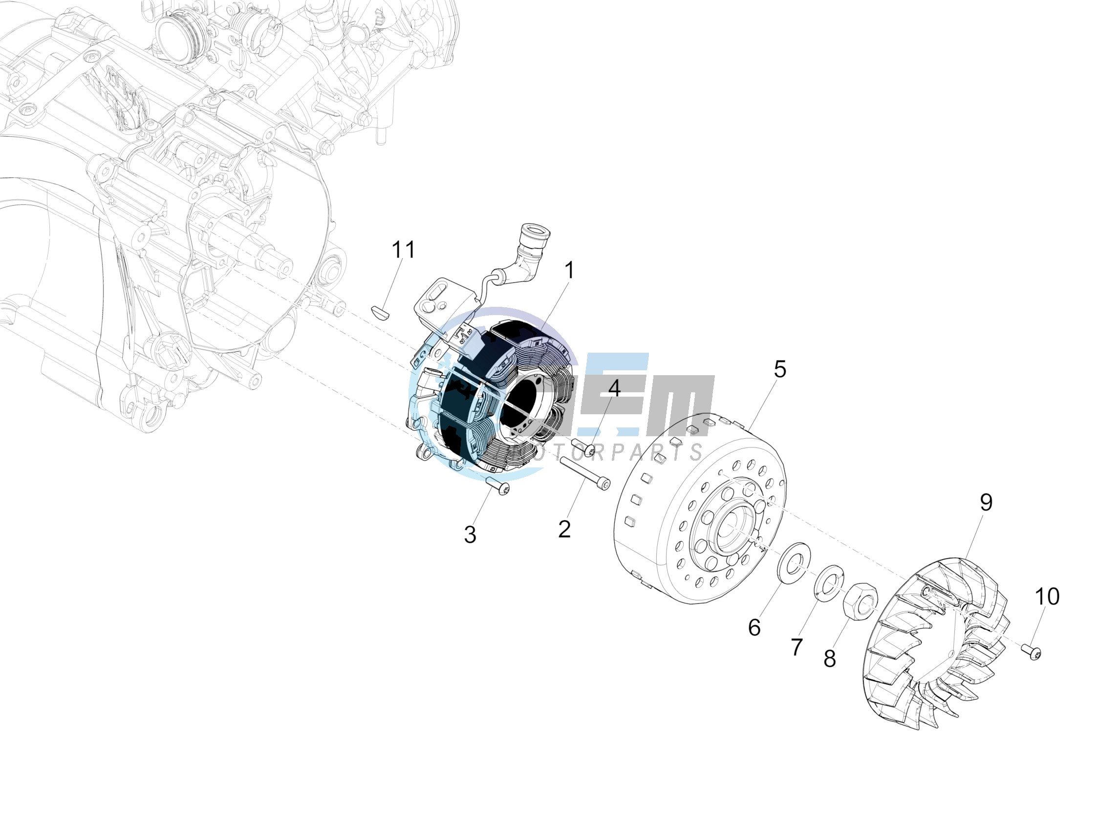 Flywheel magneto