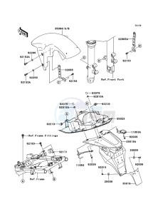 Z750S ZR750-K1H FR GB XX (EU ME A(FRICA) drawing Fenders