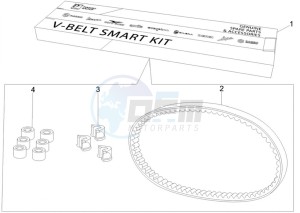 ATLANTIS BULLET - 50 cc VTHAL1AE2 Euro 2 2T AC GBR drawing V-Belt Smart kit (Positions)