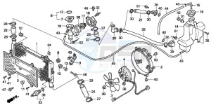 CBR1000F drawing RADIATOR