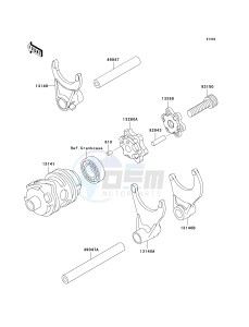 KX 250 L [KX250] (L4) [KX250] drawing GEAR CHANGE DRUM_SHIFT FORK-- S- -