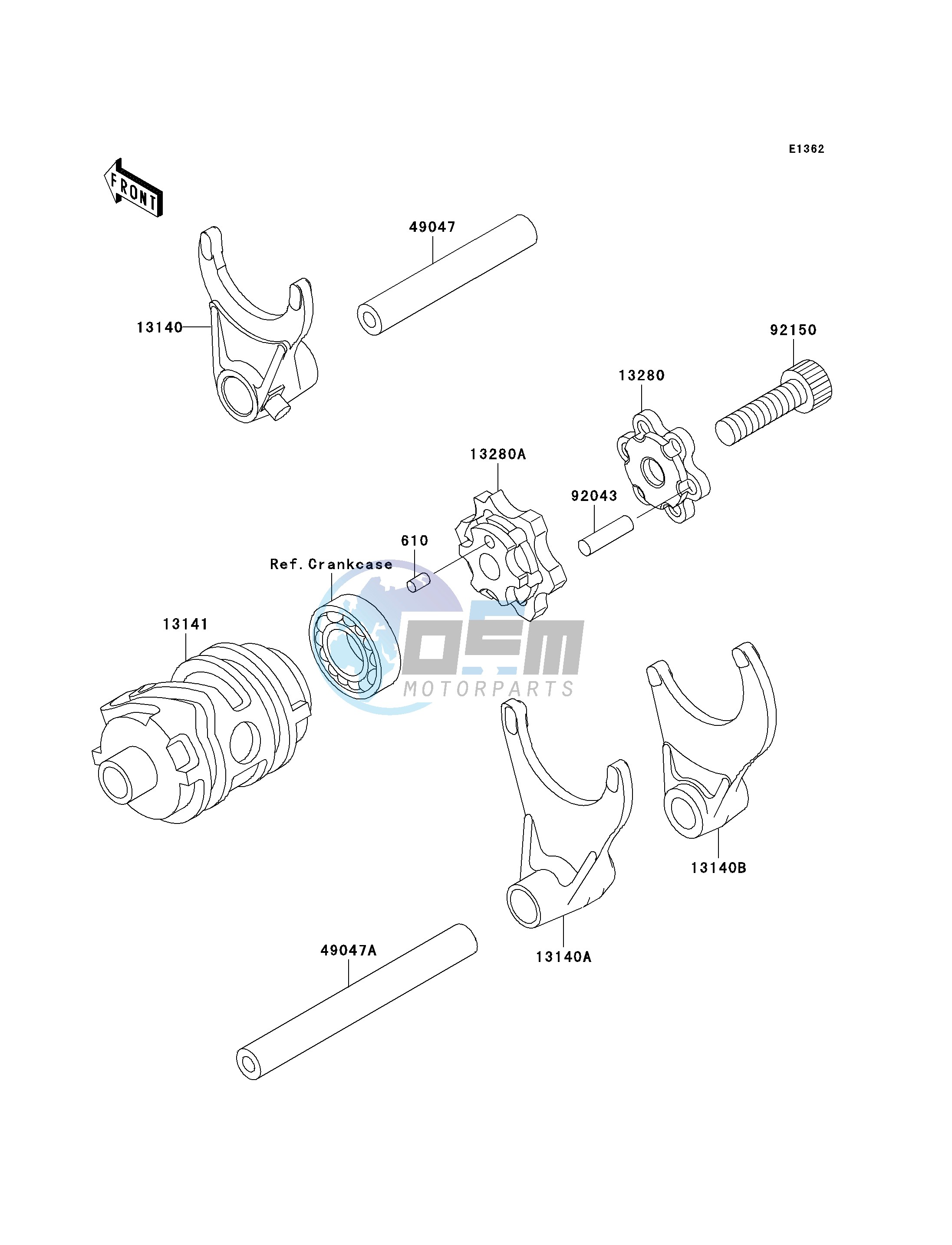 GEAR CHANGE DRUM_SHIFT FORK-- S- -