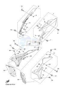 YZ250FX (B292 B293 B294 B294 B295) drawing SIDE COVER