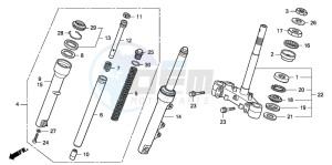 NHX110WH drawing STEERING STEM/FRONT FORK