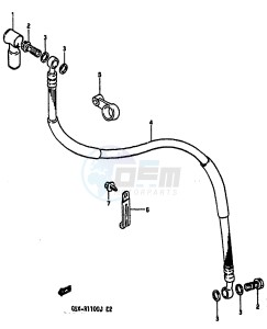 GSX-R1100 (G-H-J) drawing CLUTCH HOSE