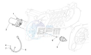 Scarabeo 50 2t e2 (eng. piaggio) drawing Starter motor