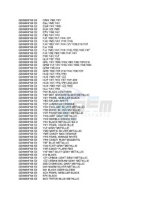 GSX650F (E2) Katana drawing * COLOR CHART *