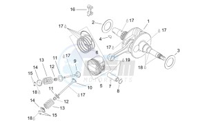 Leonardo 125-150 drawing Crankshaft - valves