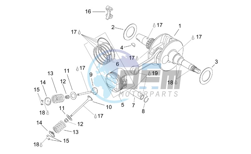 Crankshaft - valves