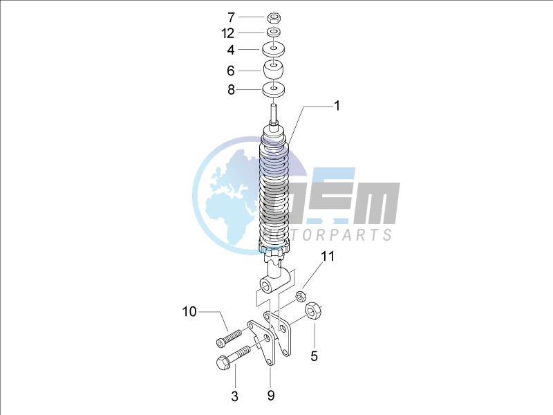 Rear suspension - Shock absorber - s