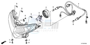 CBR125RC drawing HEADLIGHT