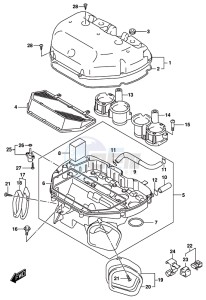 GSX-R1000 ARZ drawing AIR CLEANER