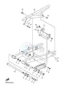 XJ6N 600 XJ6-N (NAKED) (20SJ) drawing REAR ARM