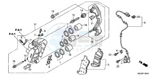 NC700XDC drawing FRONT BRAKE CALIPER (NC700XA/ XD)