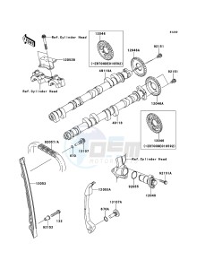 Z1000_ABS ZR1000ECF FR XX (EU ME A(FRICA) drawing Camshaft(s)/Tensioner