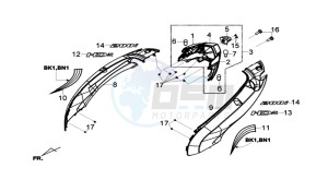 HD2 200 drawing MOTOR COWLING L / R / TAIL LIGHT