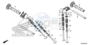 CBR500RAD CBR500R ABS UK - (E) drawing CAMSHAFT/VALVE