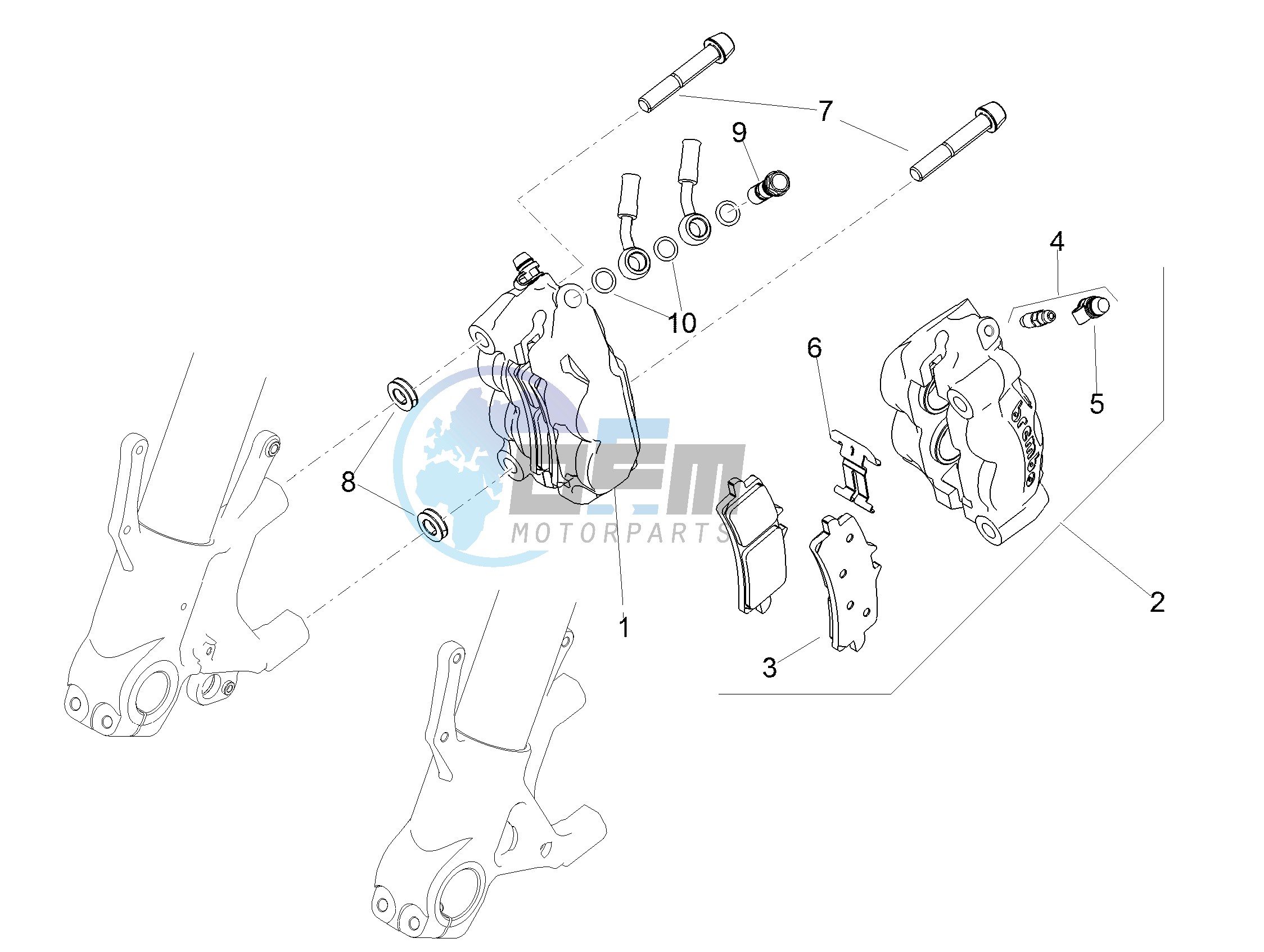 Front brake caliper