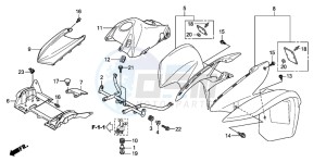 TRX300EX SPORTRAX drawing FRONT FENDER (TRX300EX'07,'08)