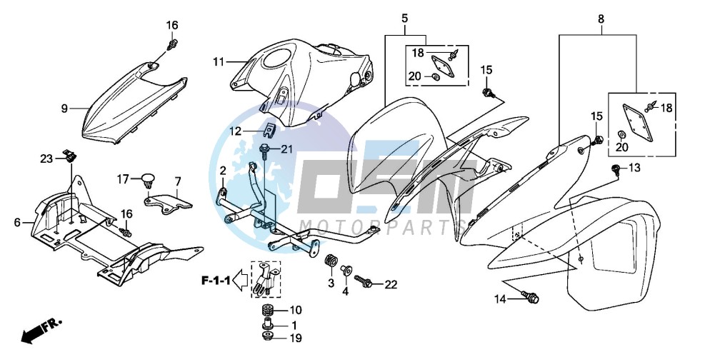 FRONT FENDER (TRX300EX'07,'08)