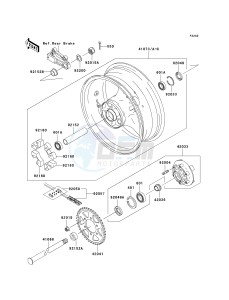 ZR 1000 A [Z1000] (A1-A3) A3 drawing REAR WHEEL_CHAIN