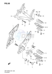 GSF-1250S ABS BANDIT EU drawing FOOTREST