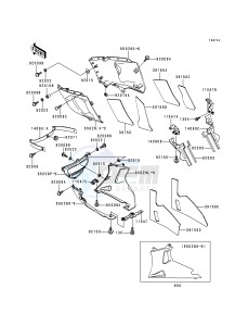 ZX 600 E [NINJA ZX-6] (E4-E6) [NINJA ZX-6] drawing COWLING LOWERS -- ZX600-E5- -