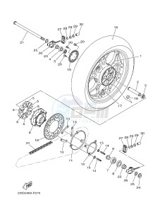 MTN-320-A MT-03 (B082 B083) drawing REAR WHEEL